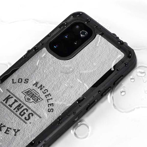 NHL Los Angeles Kings Black Text Galaxy S20 Plus Waterproof Case