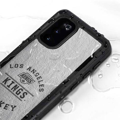 NHL Los Angeles Kings Black Text Galaxy S20 Waterproof Case