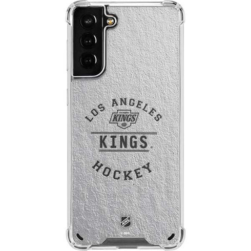 NHL Los Angeles Kings Black Text Galaxy S21 Plus 5G Clear Case