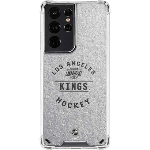 NHL Los Angeles Kings Black Text Galaxy S21 Ultra 5G Clear Case