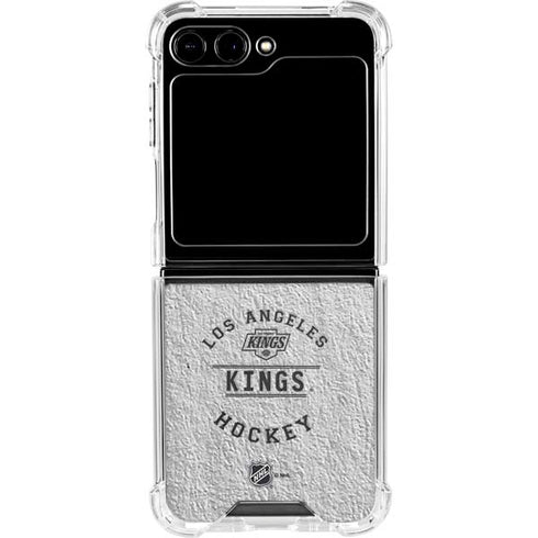 NHL Los Angeles Kings Black Text Galaxy Z Flip5 5G Clear Case