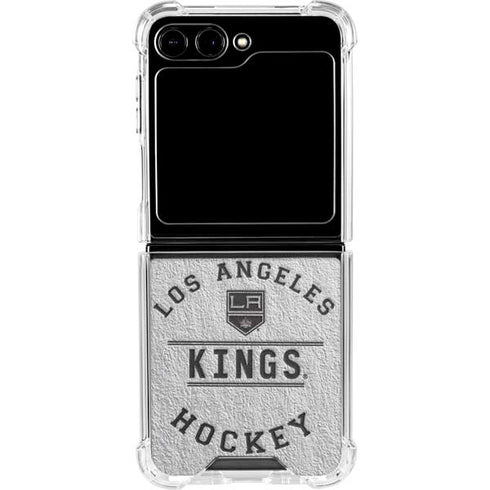 NHL Los Angeles Kings Black Text Galaxy Z Flip6 Clear Case
