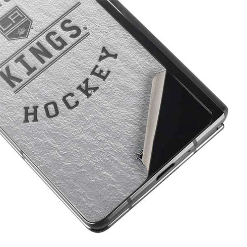 NHL Los Angeles Kings Black Text Galaxy Z Fold2 5G Skin