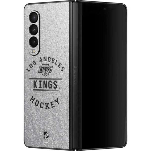 NHL Los Angeles Kings Black Text Galaxy Z Fold3 5G Skin