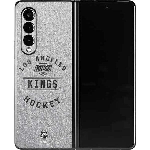 NHL Los Angeles Kings Black Text Galaxy Z Fold3 5G Skin