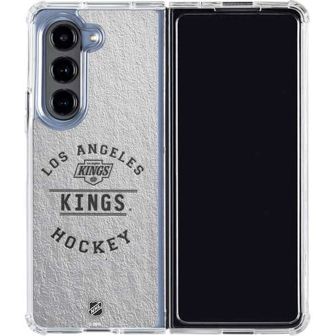 NHL Los Angeles Kings Black Text Galaxy Z Fold5 5G Clear Case