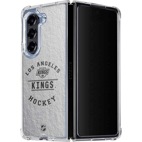NHL Los Angeles Kings Black Text Galaxy Z Fold5 5G Clear Case