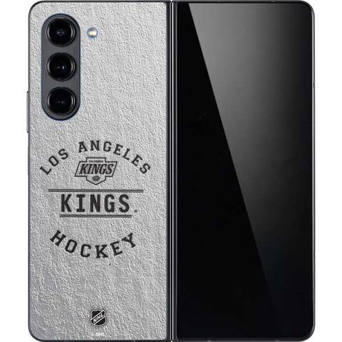 NHL Los Angeles Kings Black Text Galaxy Z Fold5 5G Skin