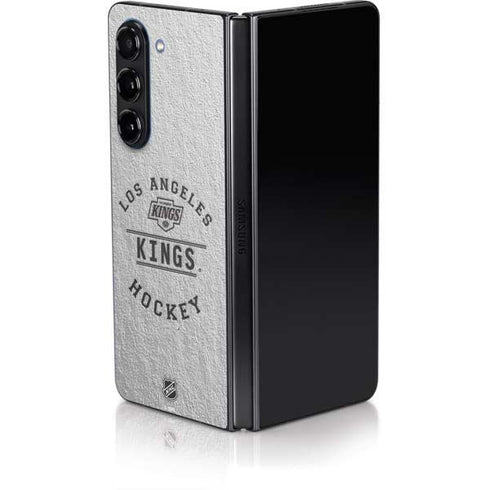 NHL Los Angeles Kings Black Text Galaxy Z Fold5 5G Skin