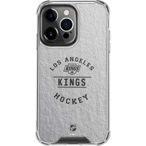 NHL Los Angeles Kings Black Text iPhone 13 Pro Clear Case