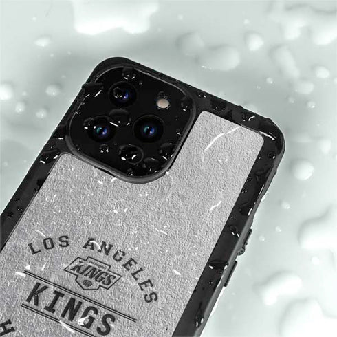 NHL Los Angeles Kings Black Text iPhone 14 Pro Max Waterproof Case