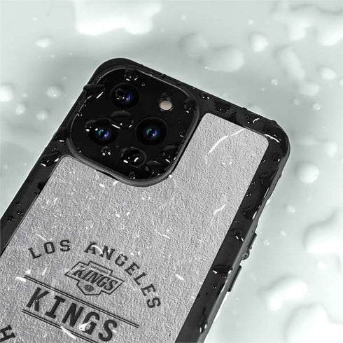 NHL Los Angeles Kings Black Text iPhone 14 Pro Waterproof Case