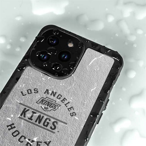 NHL Los Angeles Kings Black Text iPhone 15 Pro Waterproof Case
