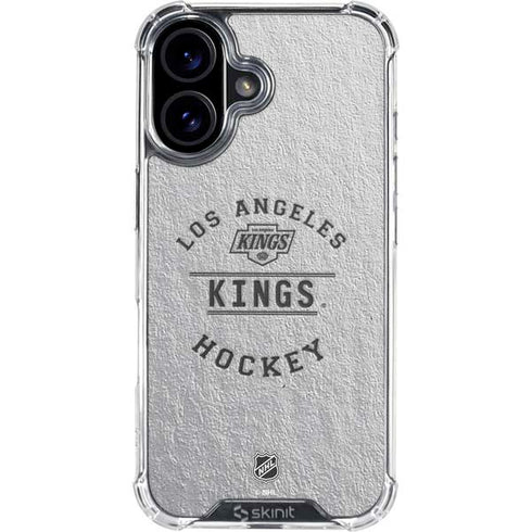 NHL Los Angeles Kings Black Text iPhone 16 Plus Clear Case
