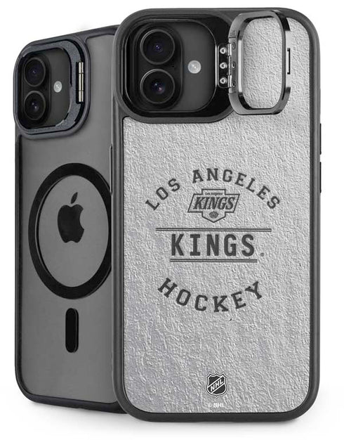 NHL Los Angeles Kings Black Text iPhone 16 Plus Kickstand Case