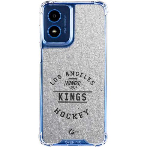 NHL Los Angeles Kings Black Text Moto G Play 4G (2024) Clear Case