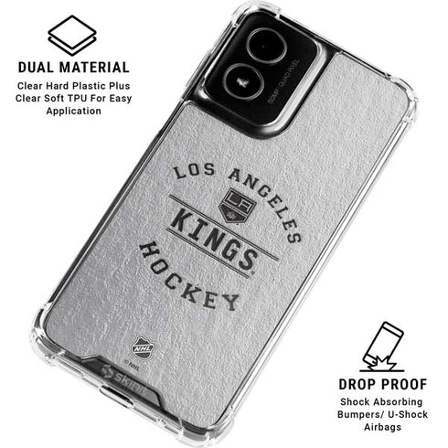 NHL Los Angeles Kings Black Text Moto G Power 5G (2024) Clear Case