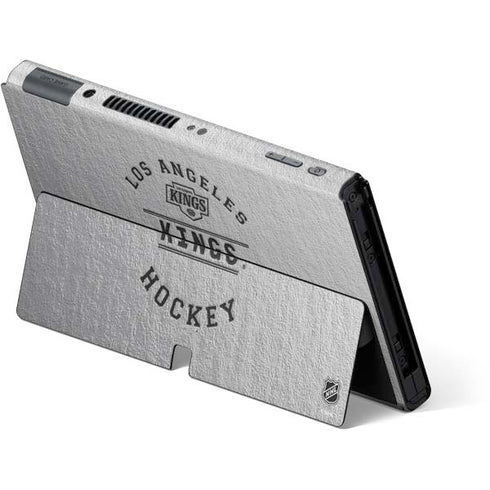 NHL Los Angeles Kings Black Text Nintendo Switch OLED (2021) Skin