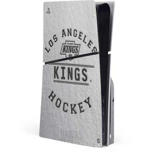 NHL Los Angeles Kings Black Text PS5 Slim Disk Console Skin