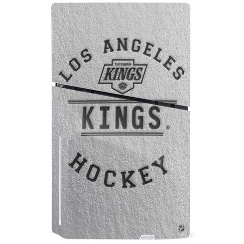 NHL Los Angeles Kings Black Text PS5 Slim Disk Console Skin