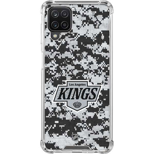 NHL Los Angeles Kings Camo Galaxy A12 Clear Case