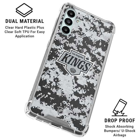NHL Los Angeles Kings Camo Galaxy A13 5G Clear Case