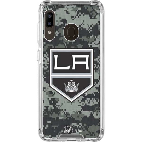 NHL Los Angeles Kings Camo Galaxy A30 Clear Case
