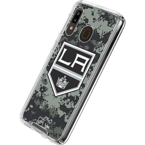 NHL Los Angeles Kings Camo Galaxy A30 Clear Case