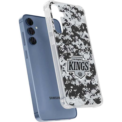 NHL Los Angeles Kings Camo Galaxy A55 5G Clear Case