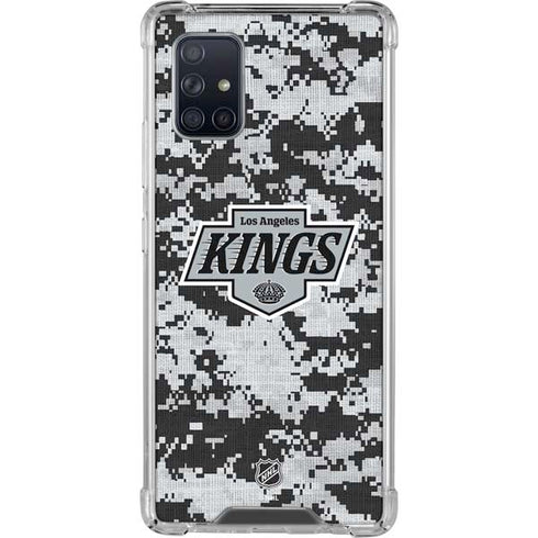 NHL Los Angeles Kings Camo Galaxy A71 5G Clear Case