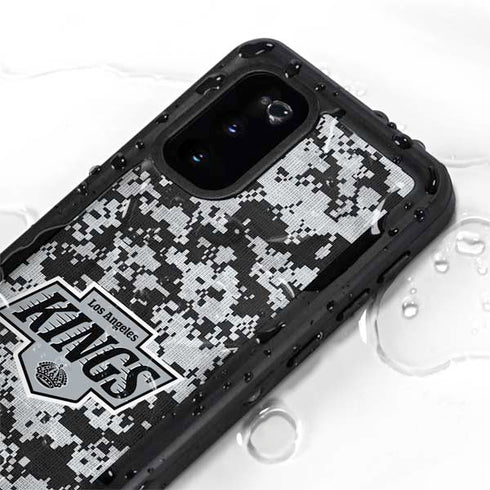 NHL Los Angeles Kings Camo Galaxy S20 Waterproof Case