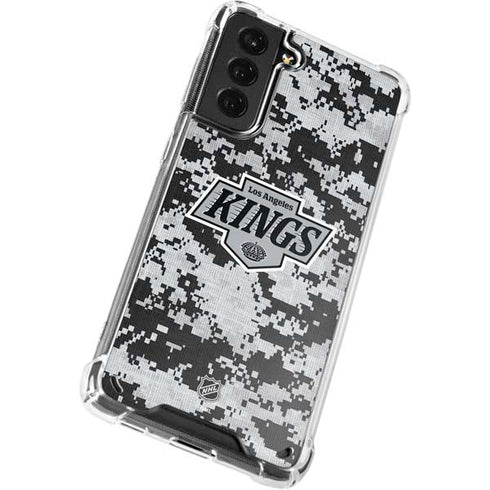 NHL Los Angeles Kings Camo Galaxy S21 5G Clear Case