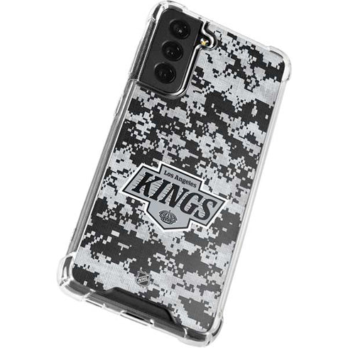 NHL Los Angeles Kings Camo Galaxy S21 FE Clear Case