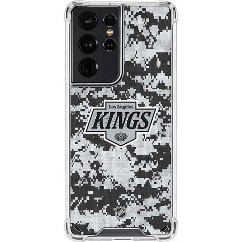 NHL Los Angeles Kings Camo Galaxy S21 Ultra 5G Clear Case