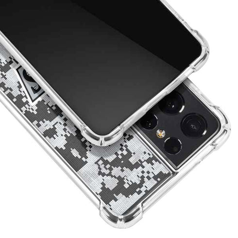 NHL Los Angeles Kings Camo Galaxy S21 Ultra 5G Clear Case