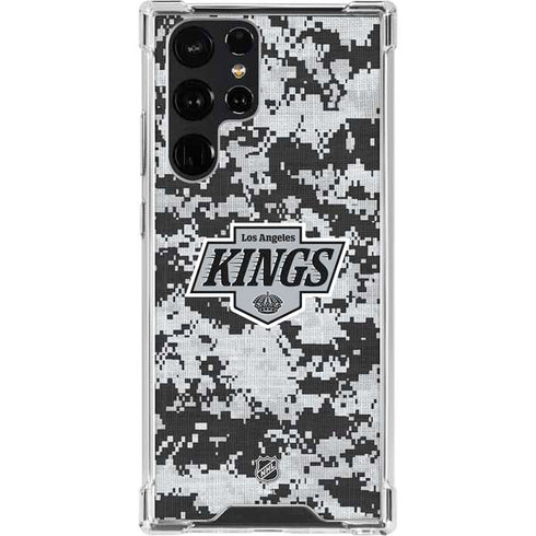 NHL Los Angeles Kings Camo Galaxy S22 Ultra Clear Case