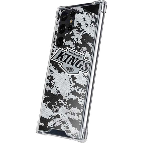 NHL Los Angeles Kings Camo Galaxy S22 Ultra Clear Case