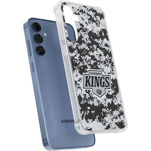 NHL Los Angeles Kings Camo Galaxy S24 Clear Case