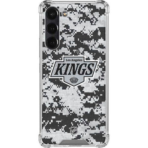 NHL Los Angeles Kings Camo Galaxy S24 FE Clear Case