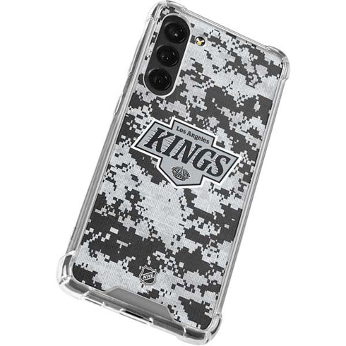 NHL Los Angeles Kings Camo Galaxy S24 FE Clear Case