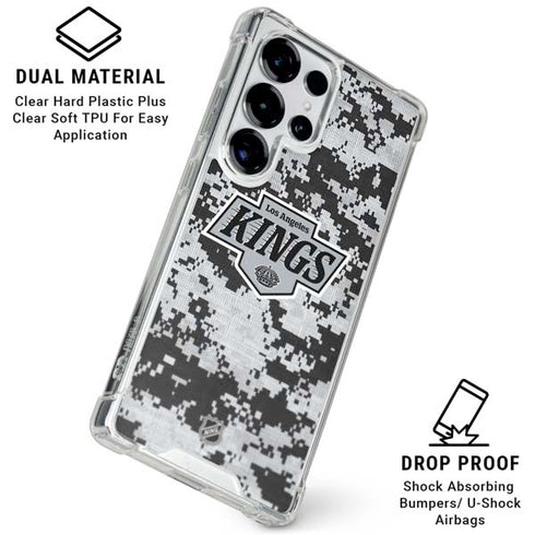 NHL Los Angeles Kings Camo Galaxy S25 Ultra Clear Case