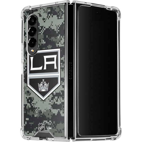 NHL Los Angeles Kings Camo Galaxy Z Fold4 5G Clear Case