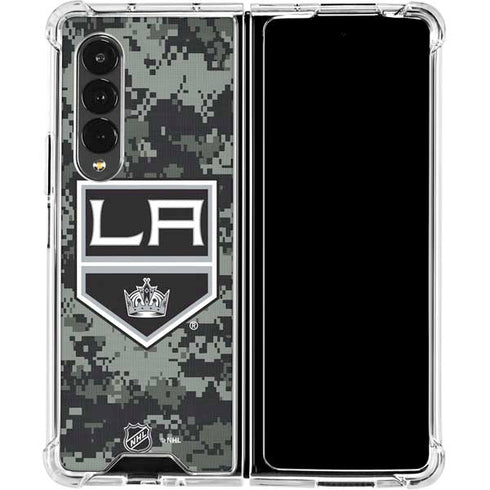 NHL Los Angeles Kings Camo Galaxy Z Fold4 5G Clear Case