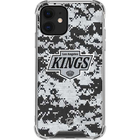 NHL Los Angeles Kings Camo iPhone 12 Clear Case