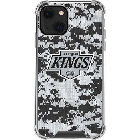 NHL Los Angeles Kings Camo iPhone 13 Mini Clear Case