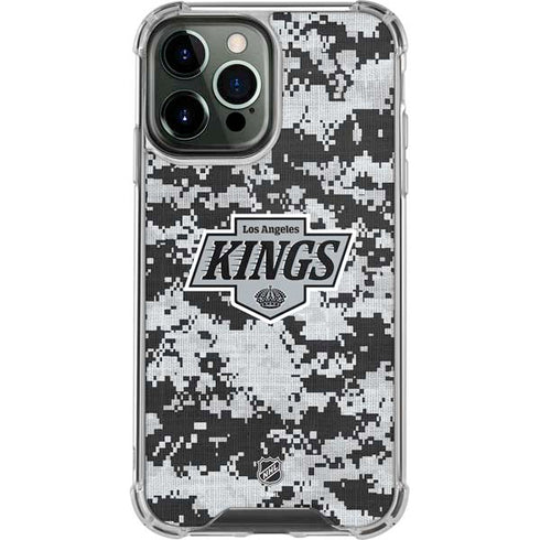 NHL Los Angeles Kings Camo iPhone 13 Pro Max Clear Case