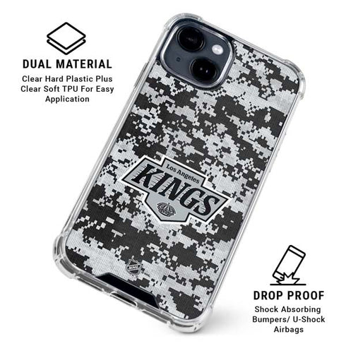 NHL Los Angeles Kings Camo iPhone 14 Clear Case