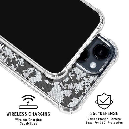 NHL Los Angeles Kings Camo iPhone 14 Clear Case