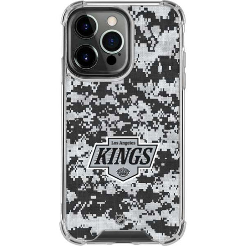NHL Los Angeles Kings Camo iPhone 14 Pro Clear Case