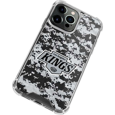 NHL Los Angeles Kings Camo iPhone 14 Pro Clear Case